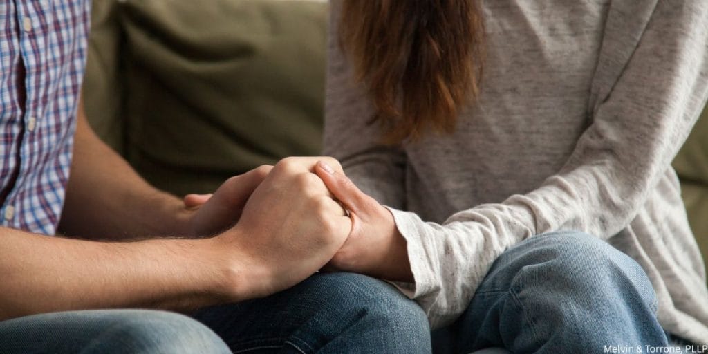 Couple working on emotional intimacy during recovery after surviving infidelity